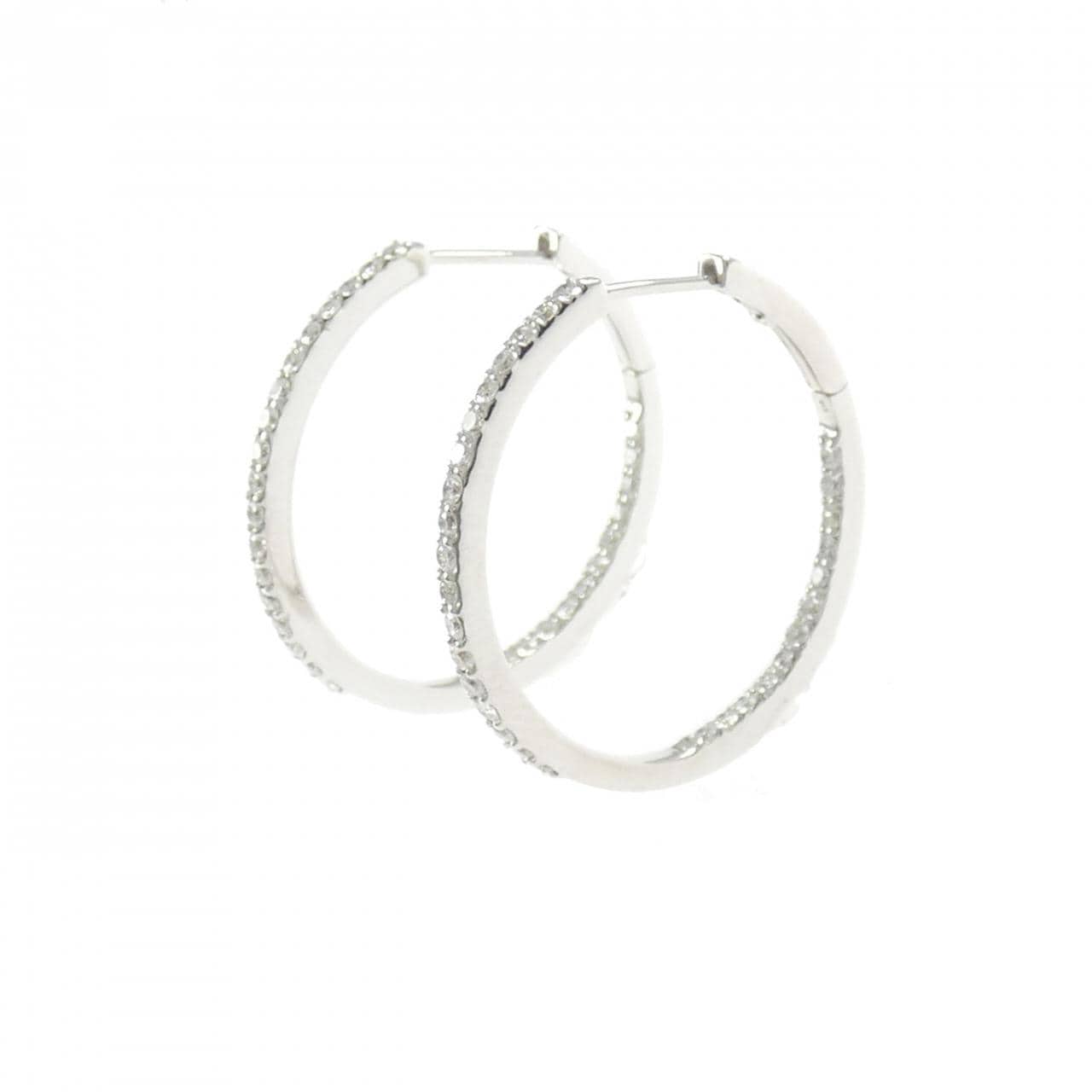 K18WG ダイヤモンド ピアス 0.60CT