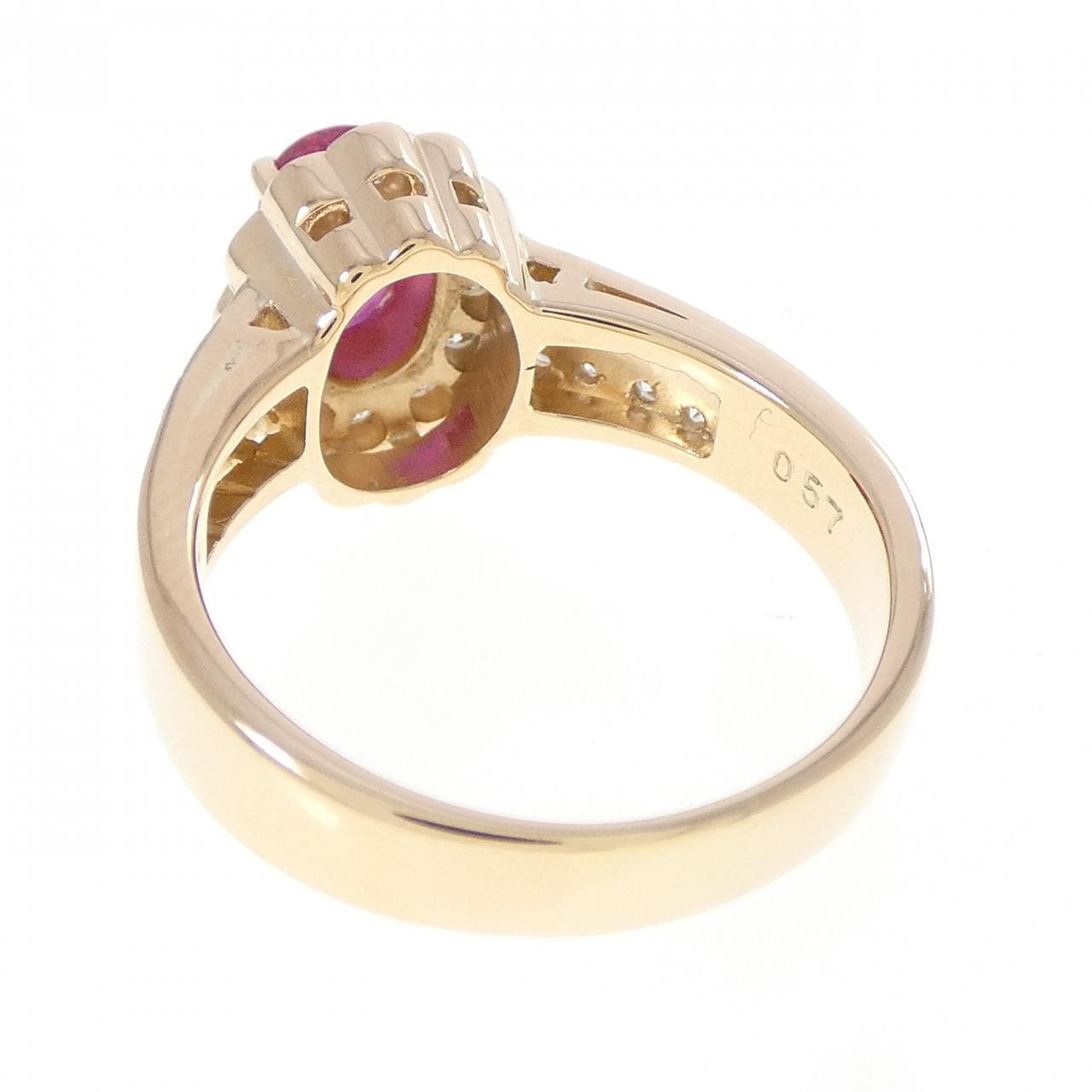 K18YG ルビー リング 0.87CT