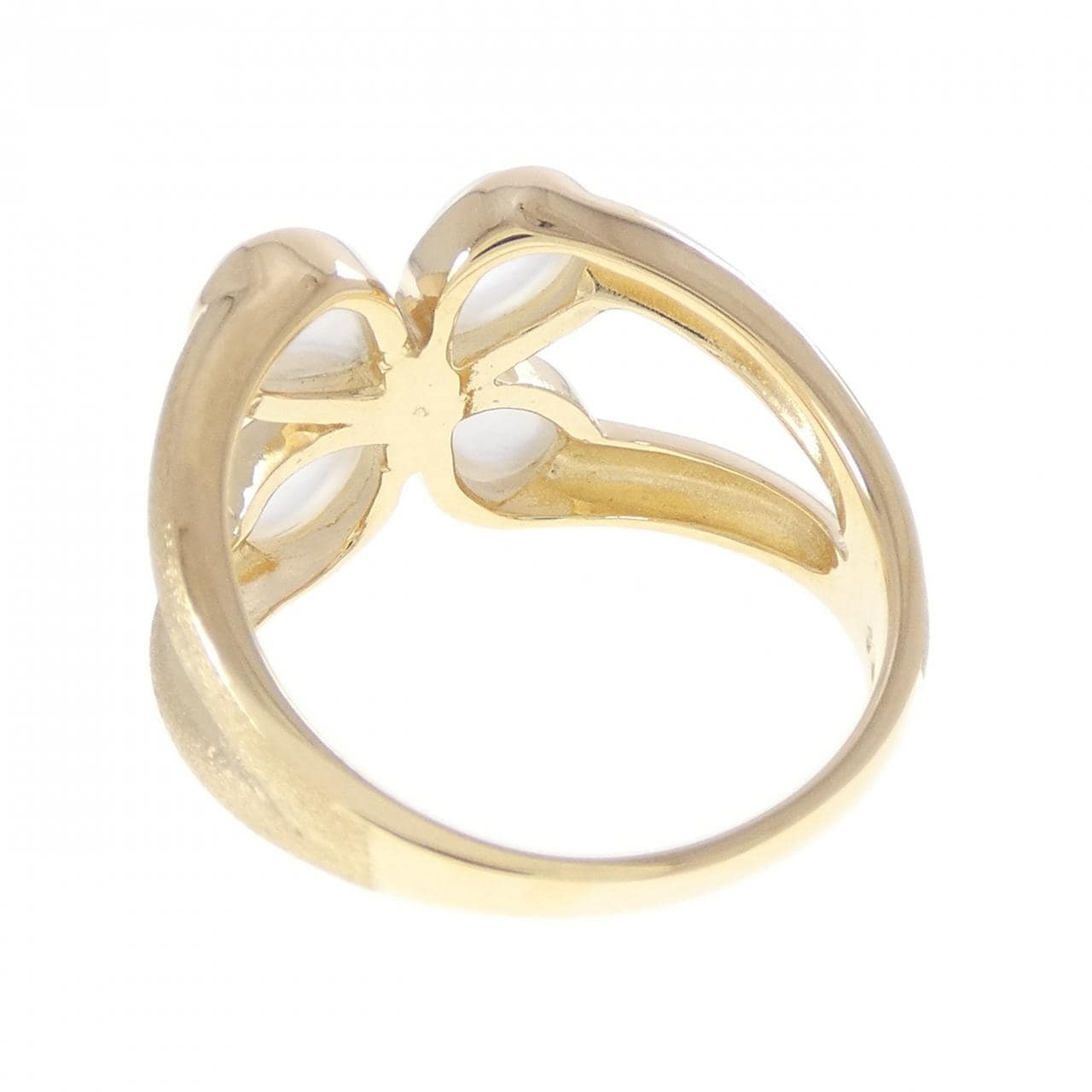 K18YG フラワー ムーンストーン リング 1.60CT