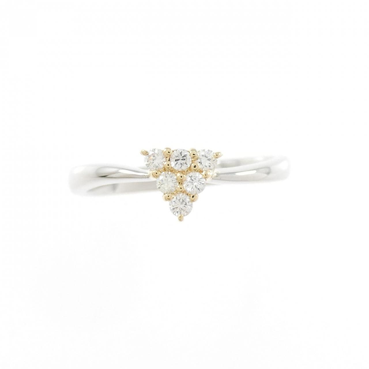 PT900/K18YG ダイヤモンド リング 0.12CT