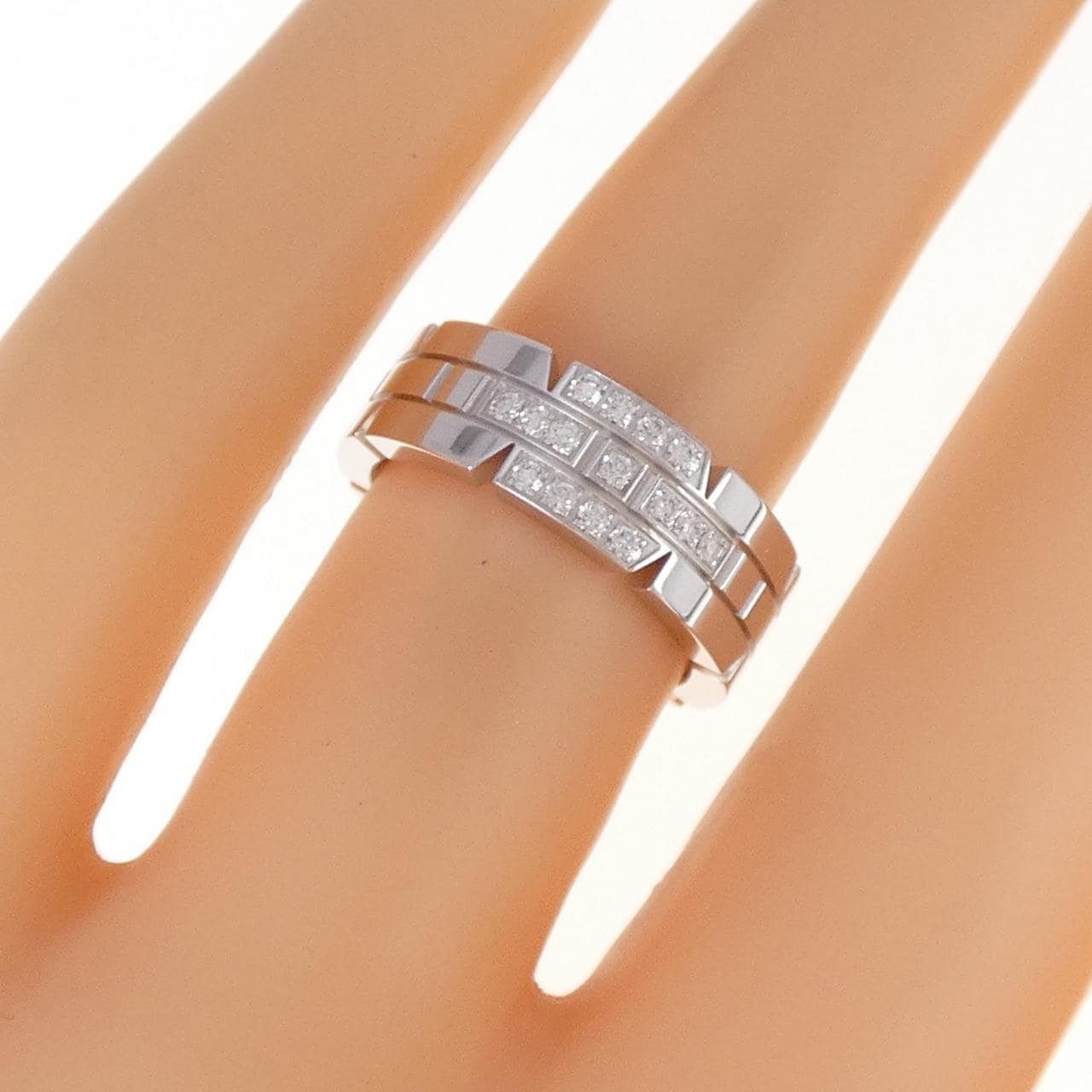 Cartier Tank Française half diamond Ring