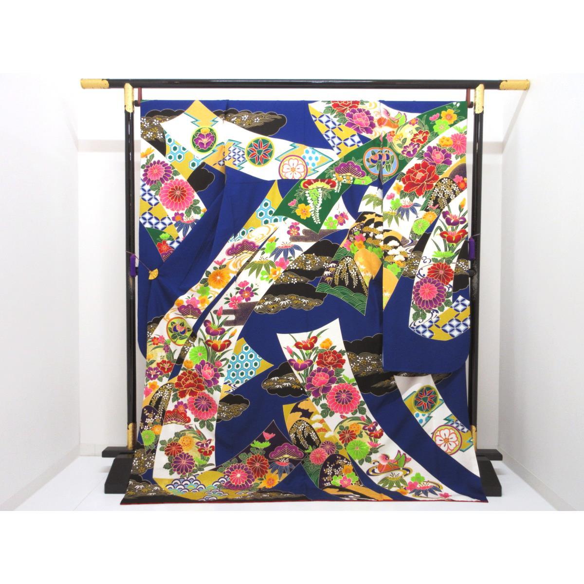 袋帯　友禅金彩加工　刺繍入り