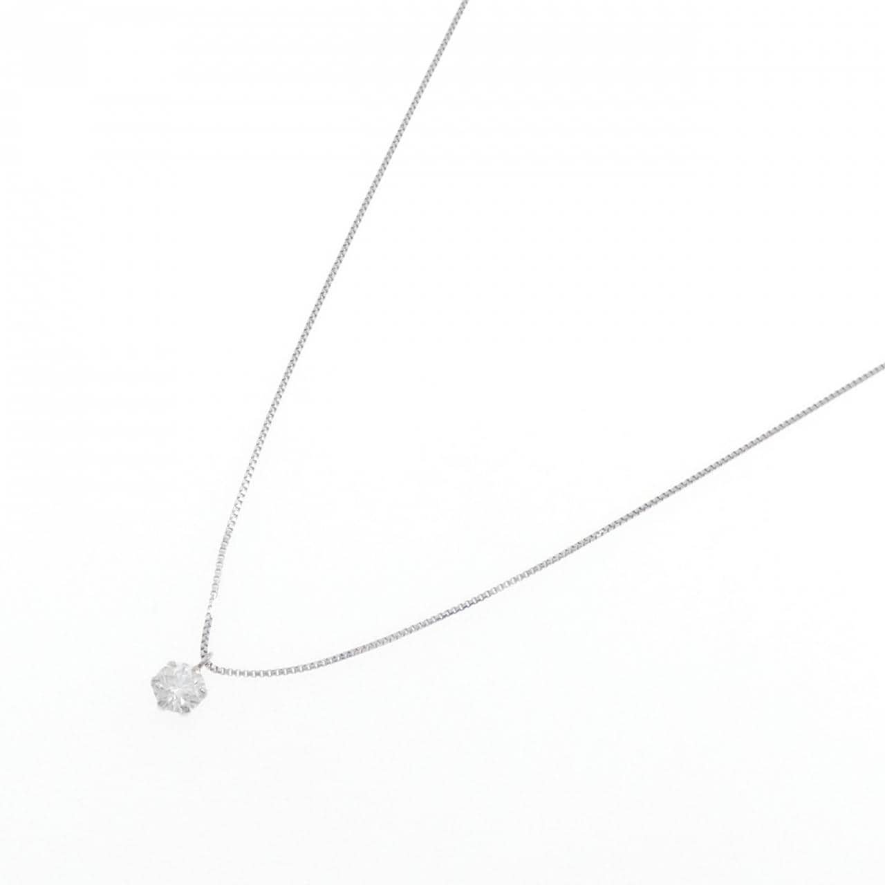 PT900/PT850 ソリティア ダイヤモンド ネックレス 0.20CT