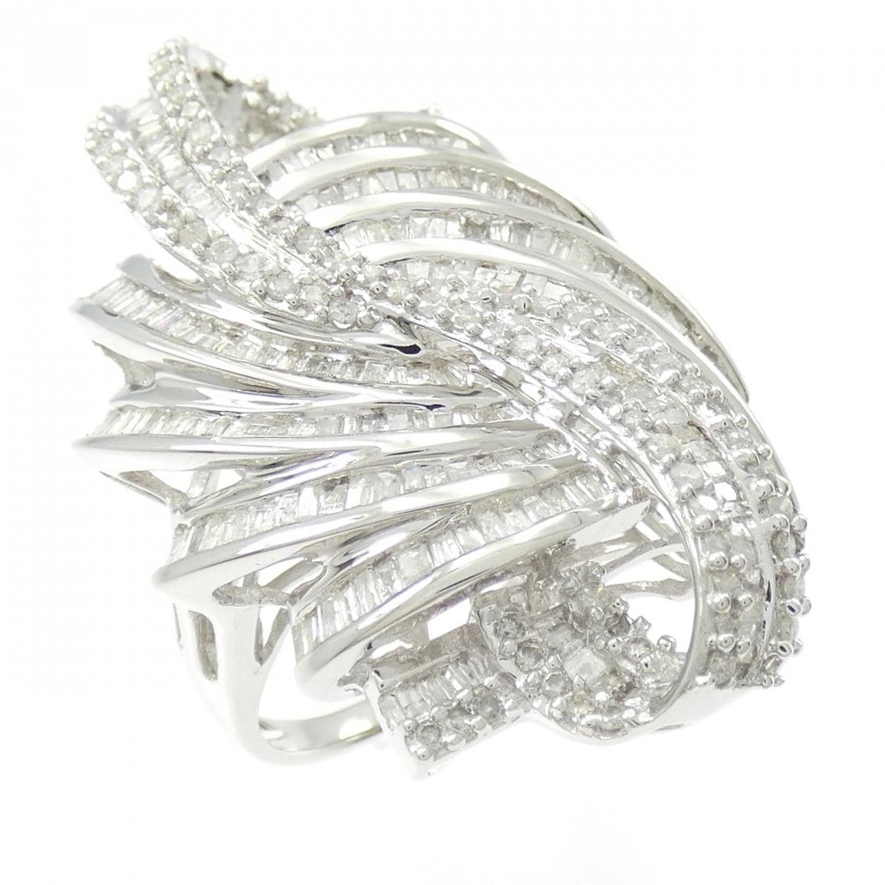 K18WG ダイヤモンド リング 2.50CT