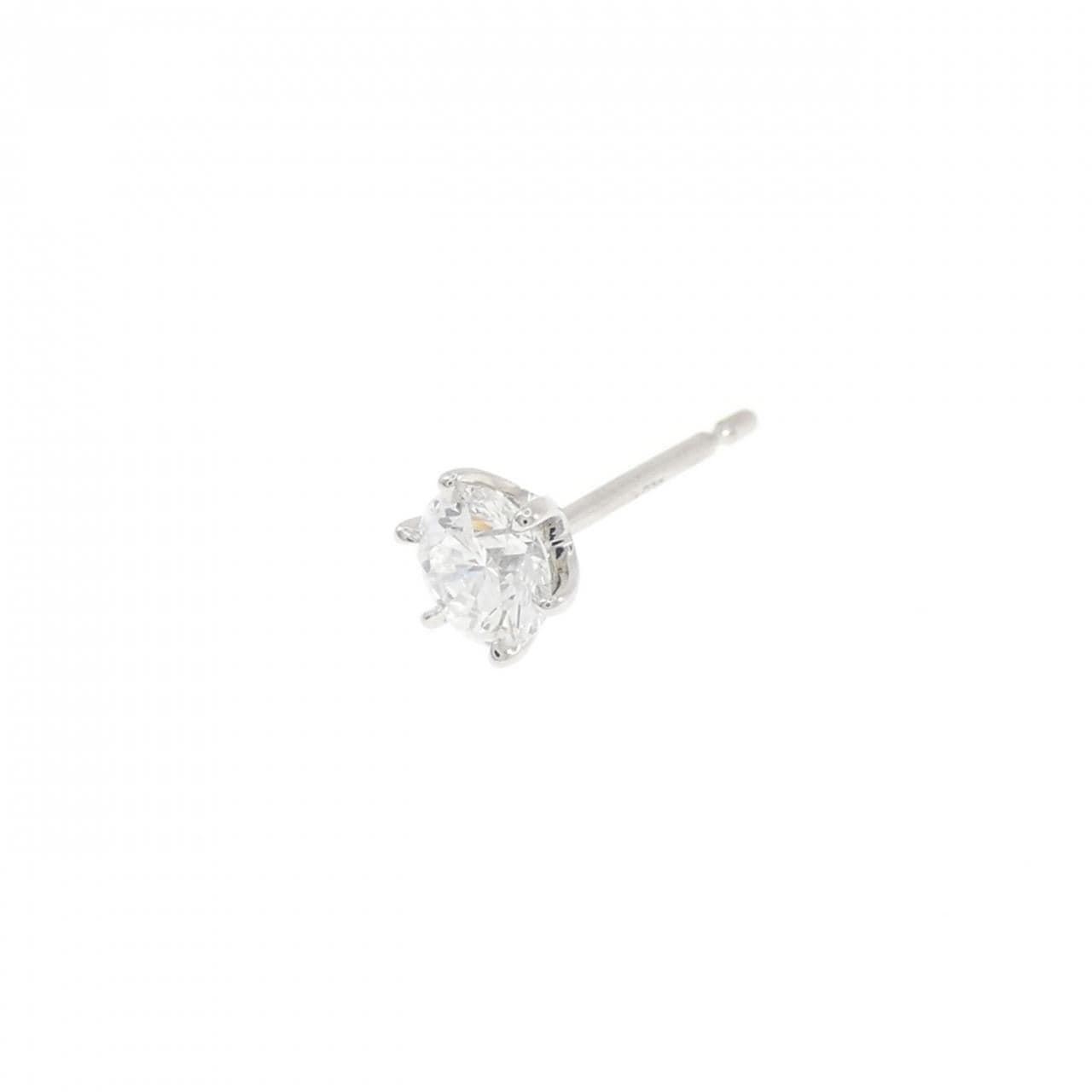 【リメイク】PT900/ST ダイヤモンド ピアス 0.303CT E VS1 VG 片耳