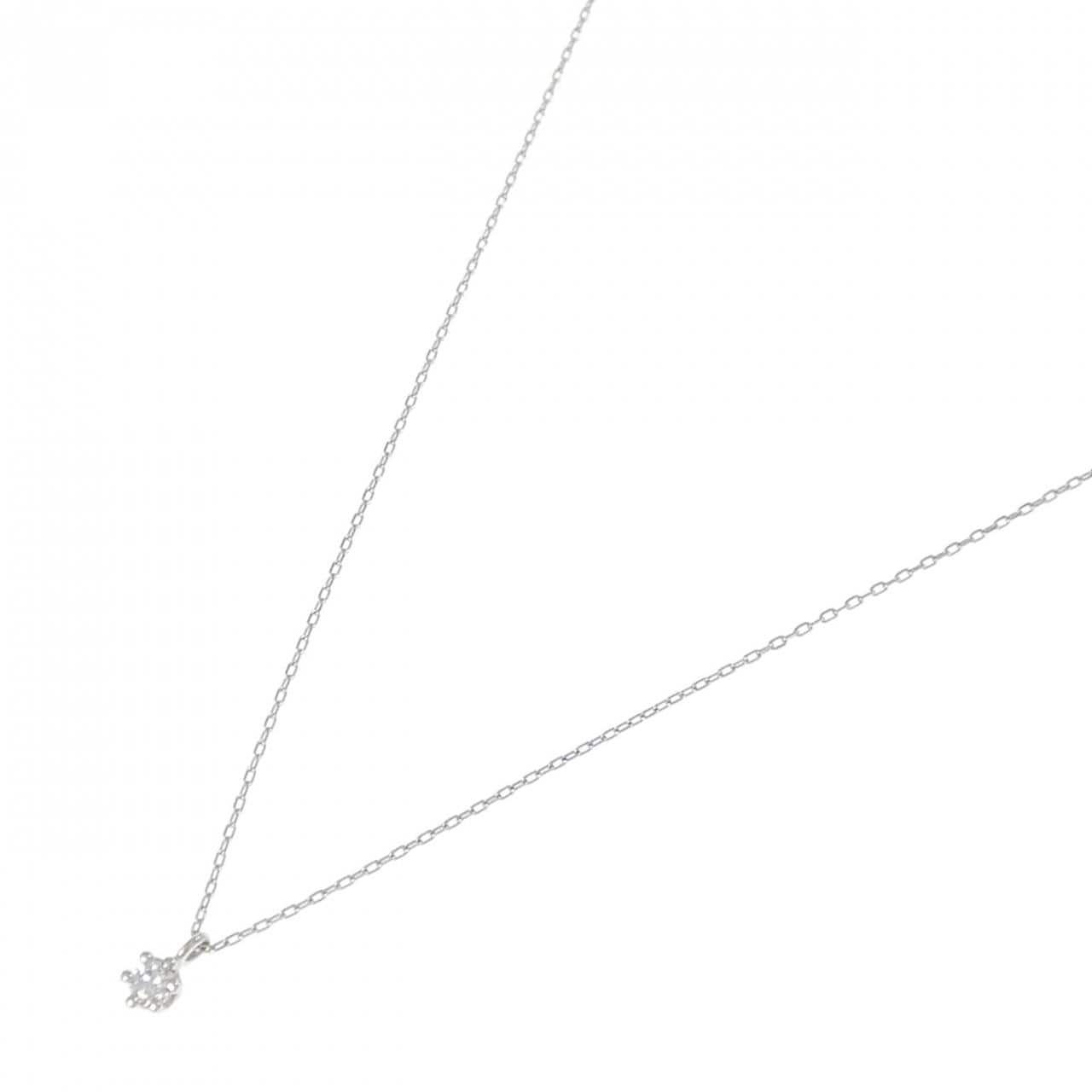 PT900/PT850 ソリティア ダイヤモンド ネックレス 0.05CT