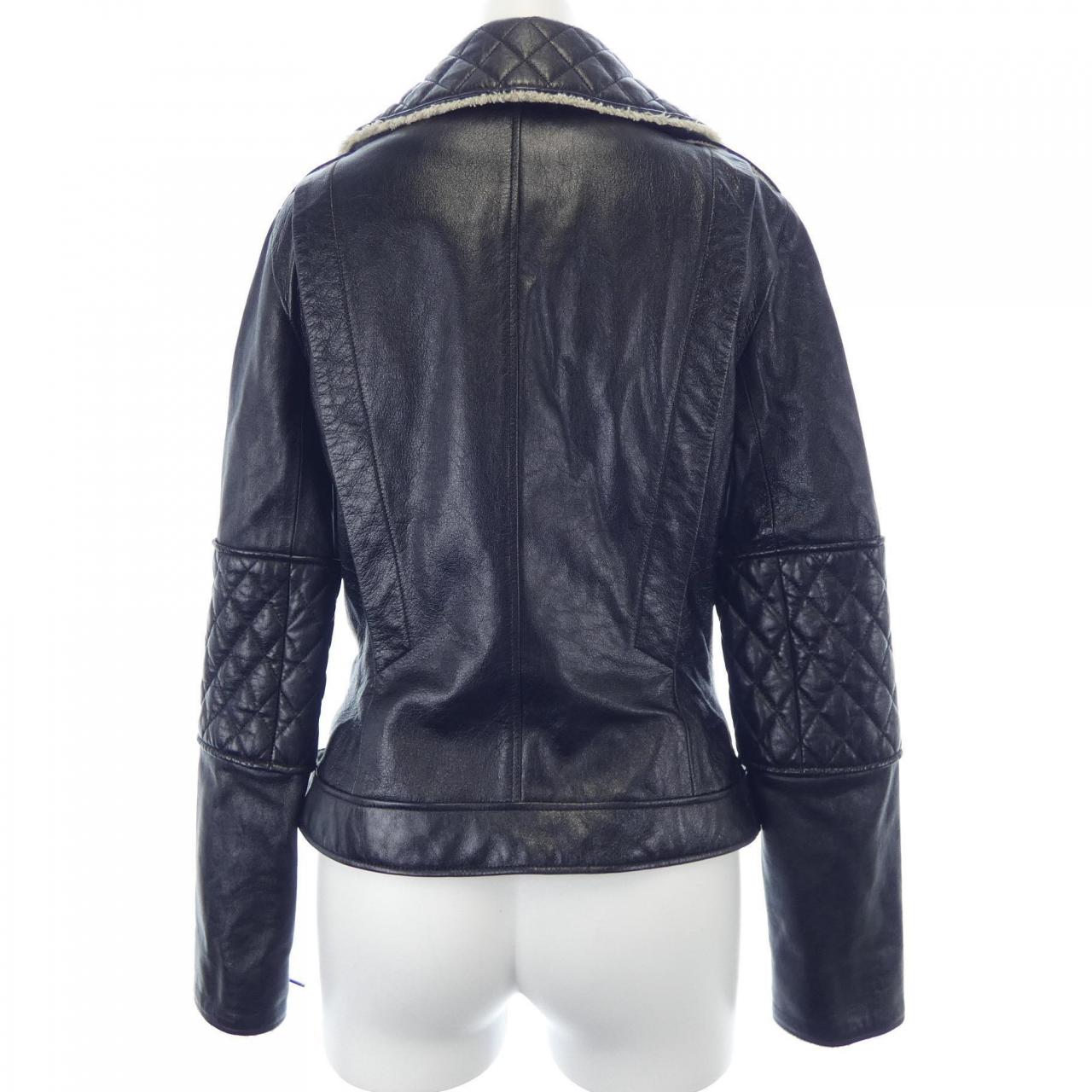 シャネル CHANEL P41842W04963 11A レザーライダースジャケット