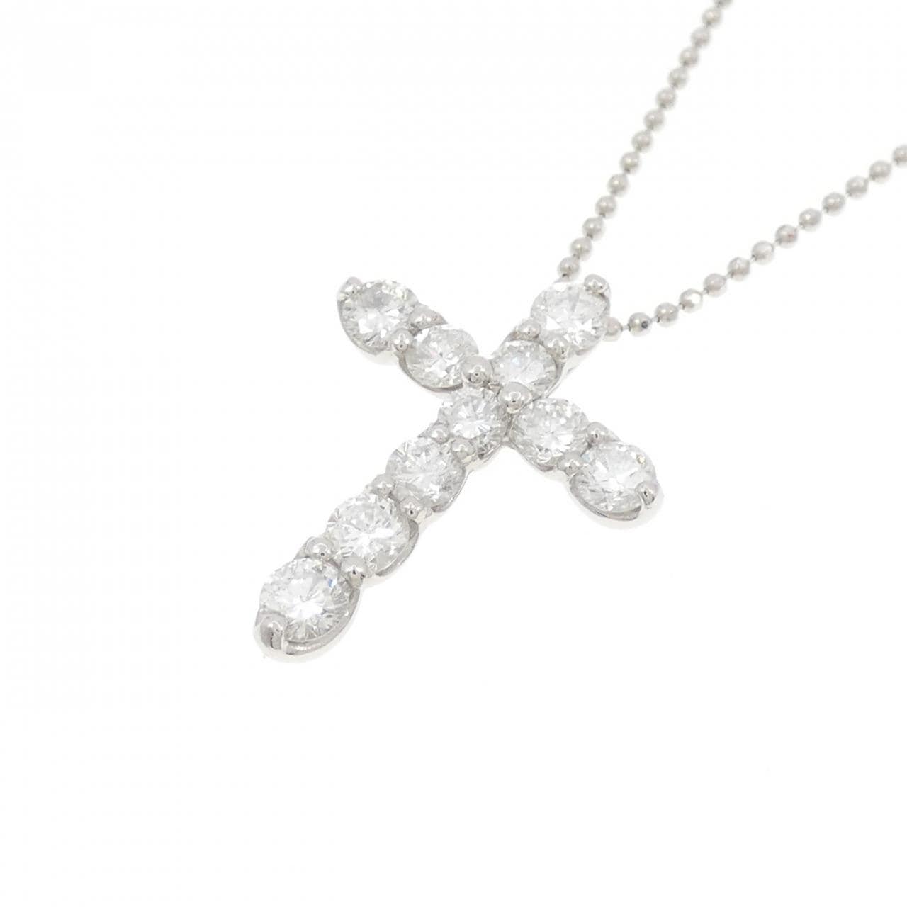 PT900/PT850 クロス ダイヤモンド ネックレス 1.00CT