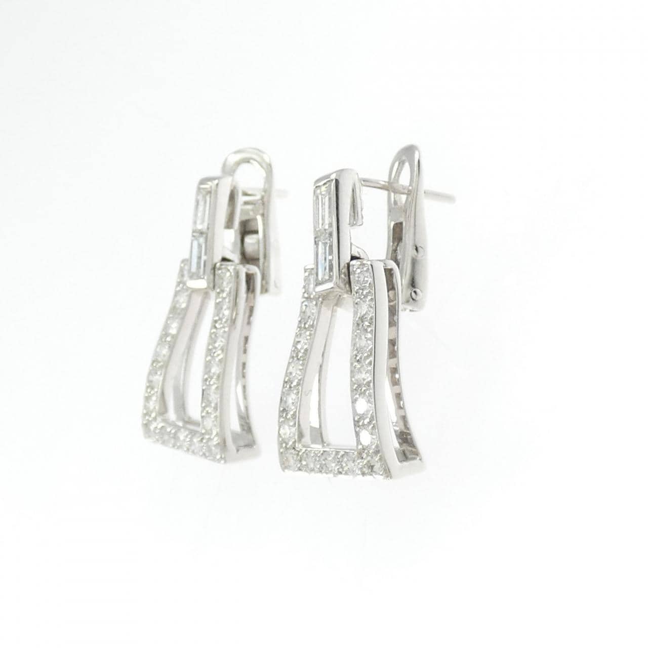 750WG ダイヤモンド ピアス 1.80CT