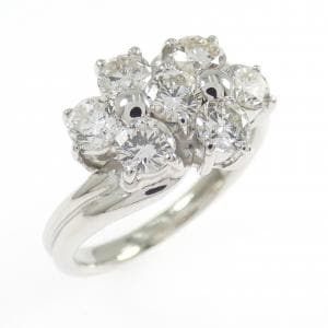 PT900 フラワー ダイヤモンド リング 1.09CT