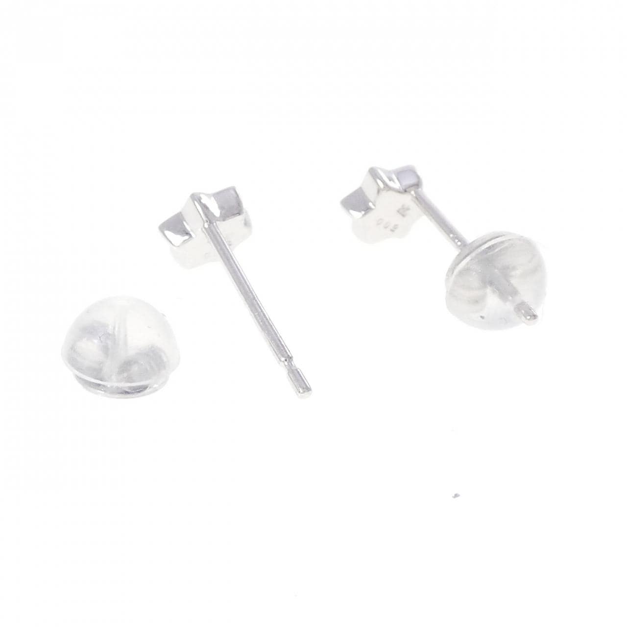 K18WG ダイヤモンド ピアス 0.04CT