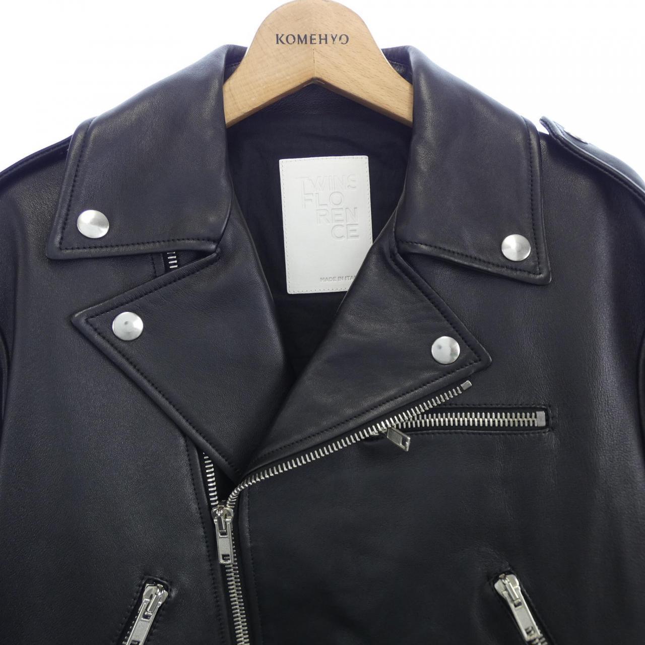 TWINSFLORENCE レザーライダースジャケット