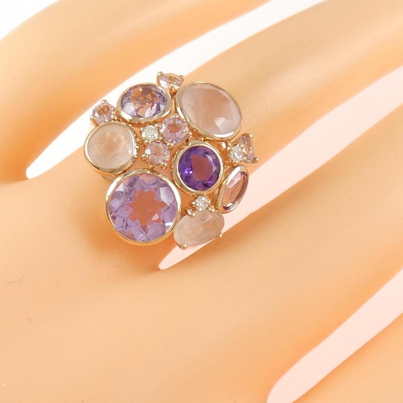 750PG カラーストーン リング