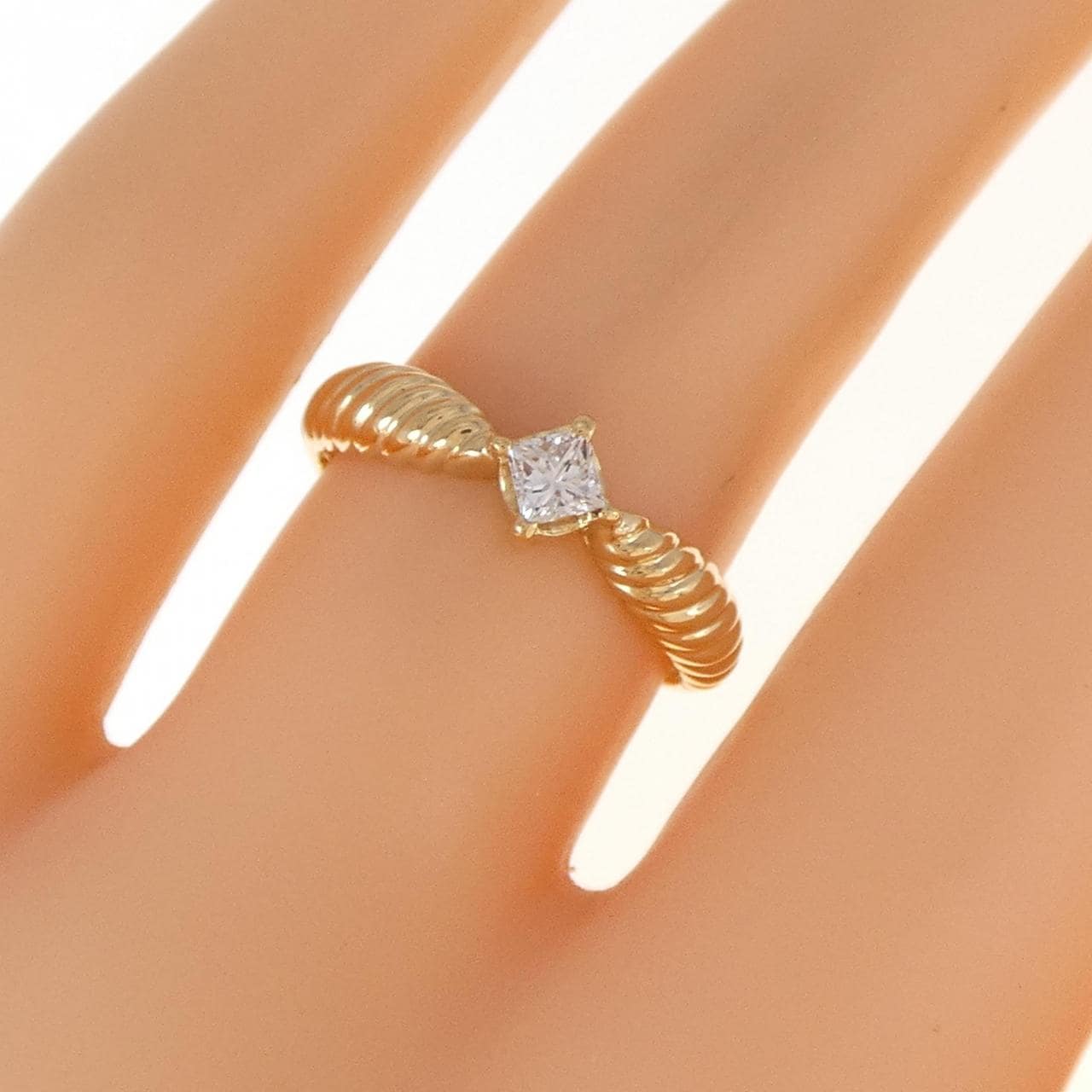 K18YG ダイヤモンド リング 0.16CT
