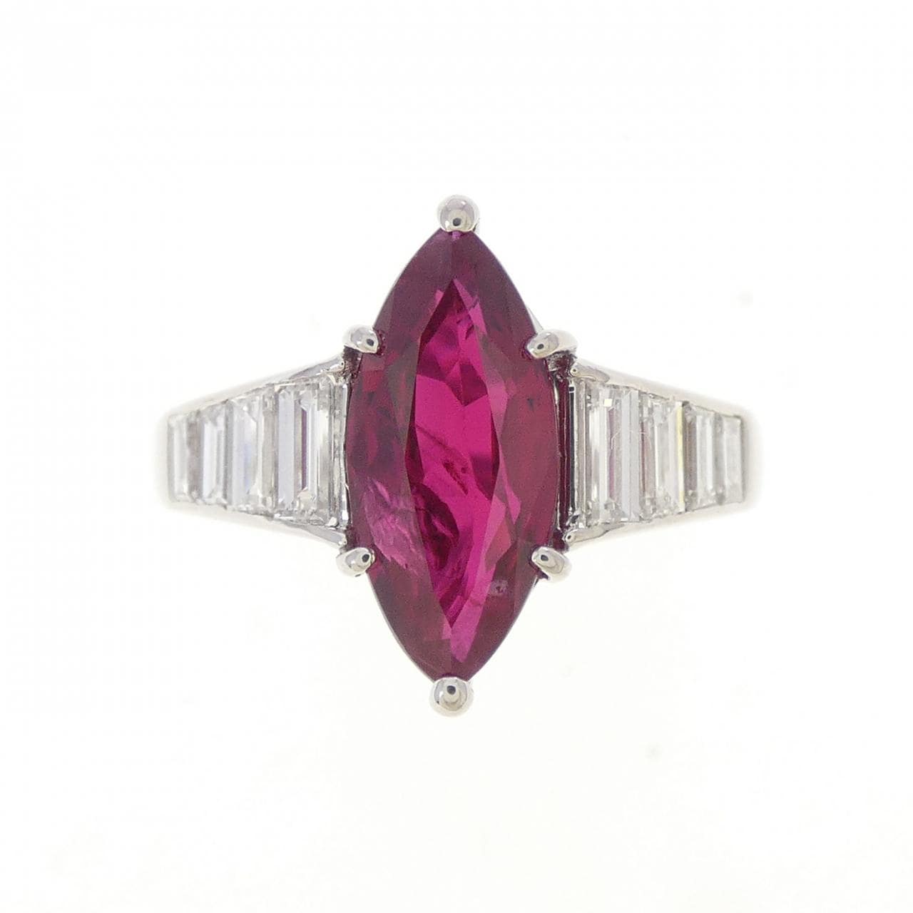 PT900 ヴィヴィッドレッド ルビー リング 2.19CT タイ産
