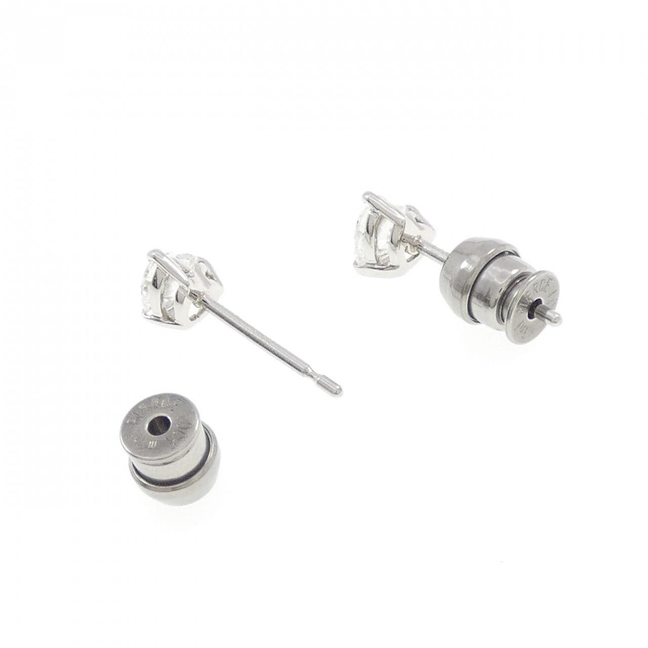 [Remake] PT900/ST Diamond Earrings 0.312CT 0.320CT DE VS2-SI1 Heart Shape