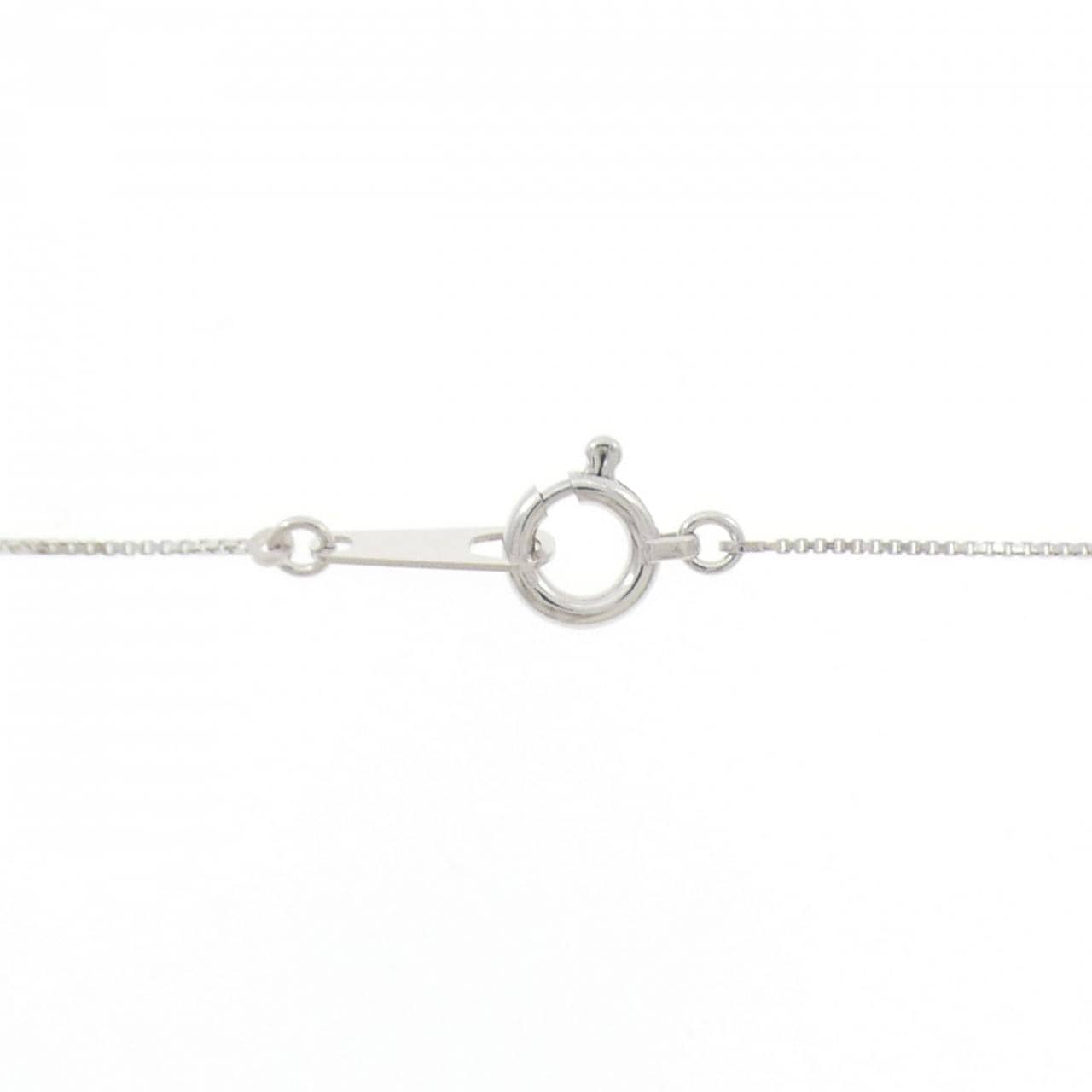 K14WG/K10WG フラワー ダイヤモンド ネックレス 0.50CT