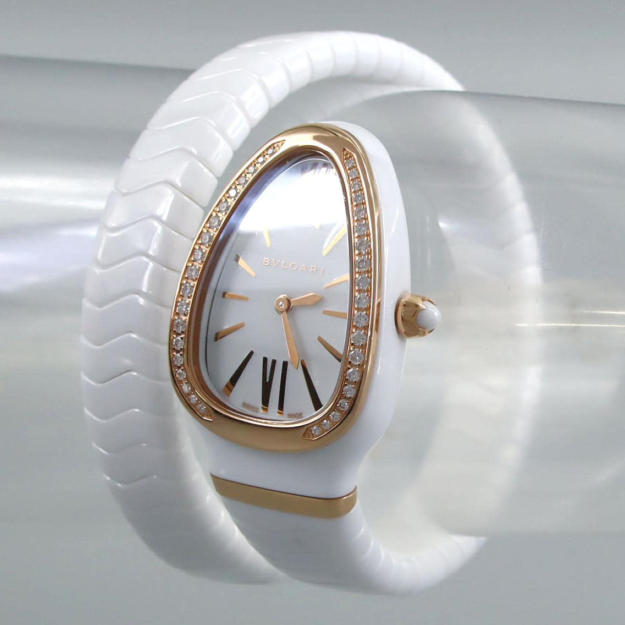 ブルガリ セルペンティスピ-ガ セラミックxPG/D Sサイズ SPC35WG/SPC35WGDWCGD1.1T セラミックxPG クォーツ