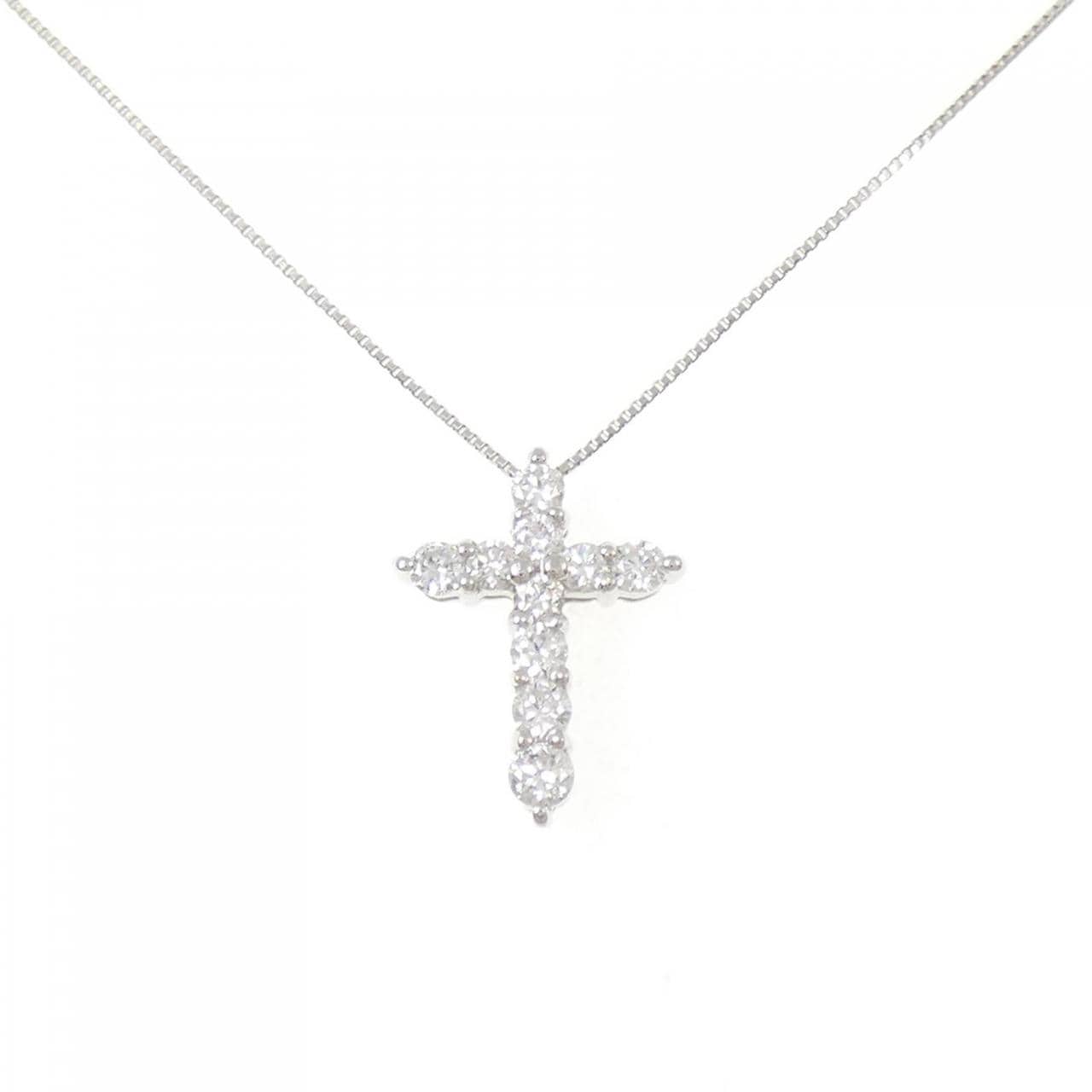 PT900/PT850 クロス ダイヤモンド ネックレス 0.50CT