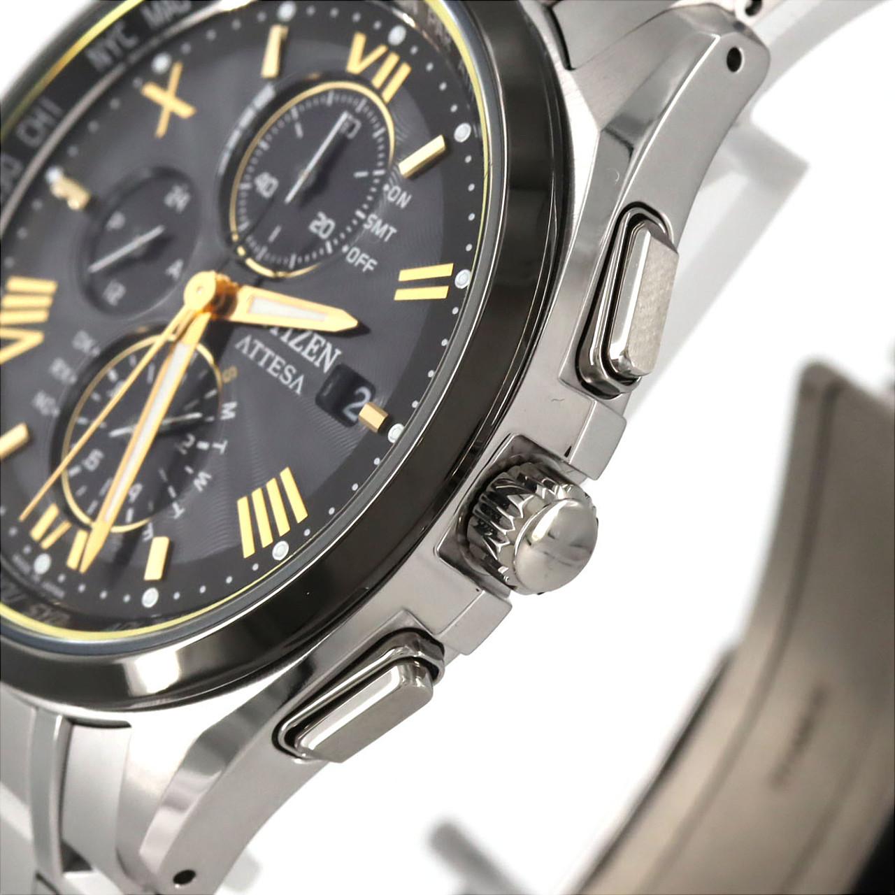 シチズン アテッサ 電波時計 H800-A1CDW07/AT8244-57E TI ソーラークォーツ