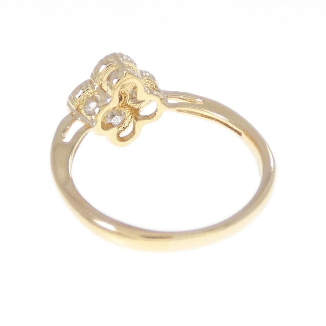 K18YG フラワー ダイヤモンド リング 0.50CT