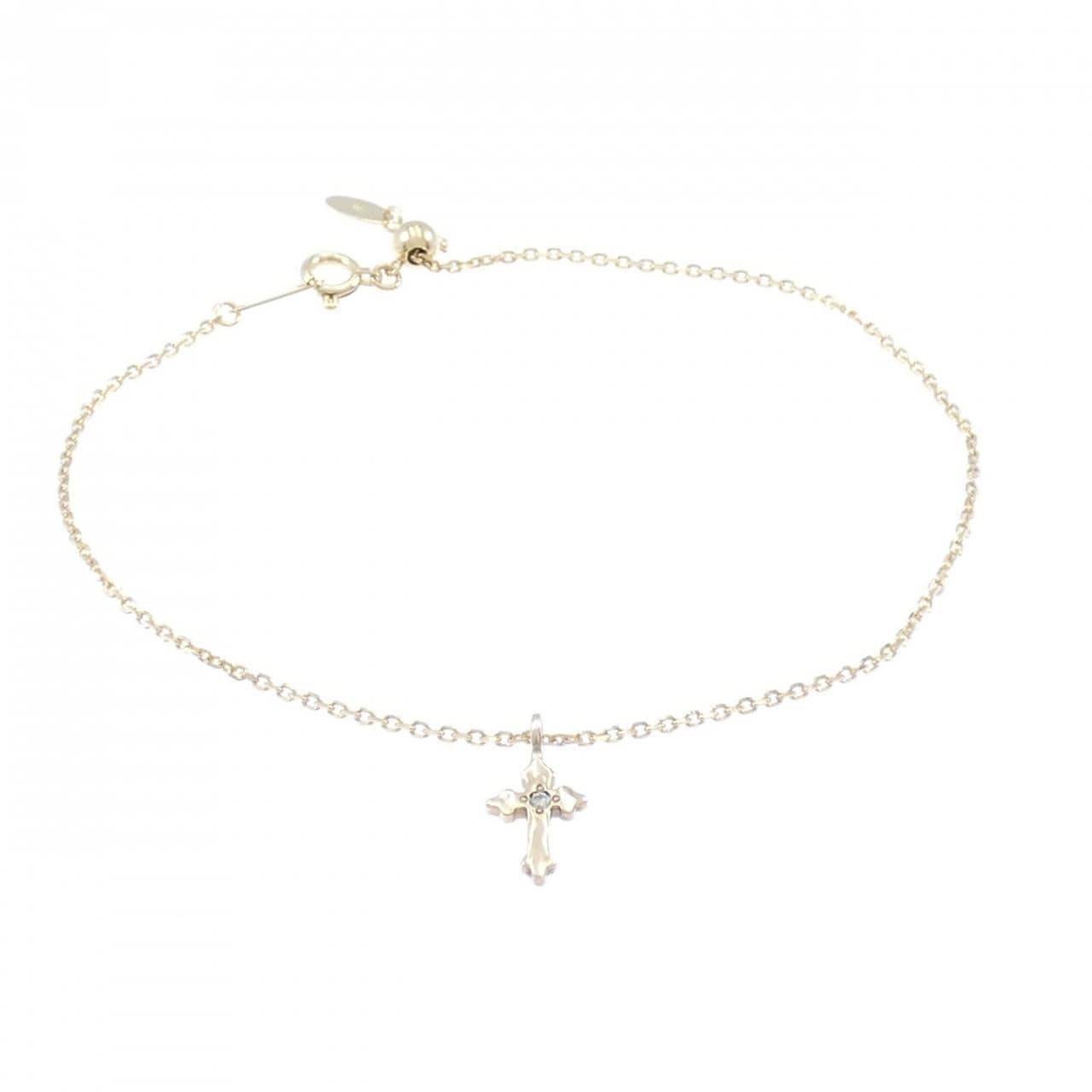 K10YG クロス ダイヤモンド ブレスレット