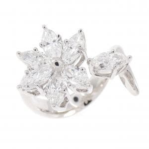 750WG フラワー ダイヤモンド リング 1.44CT