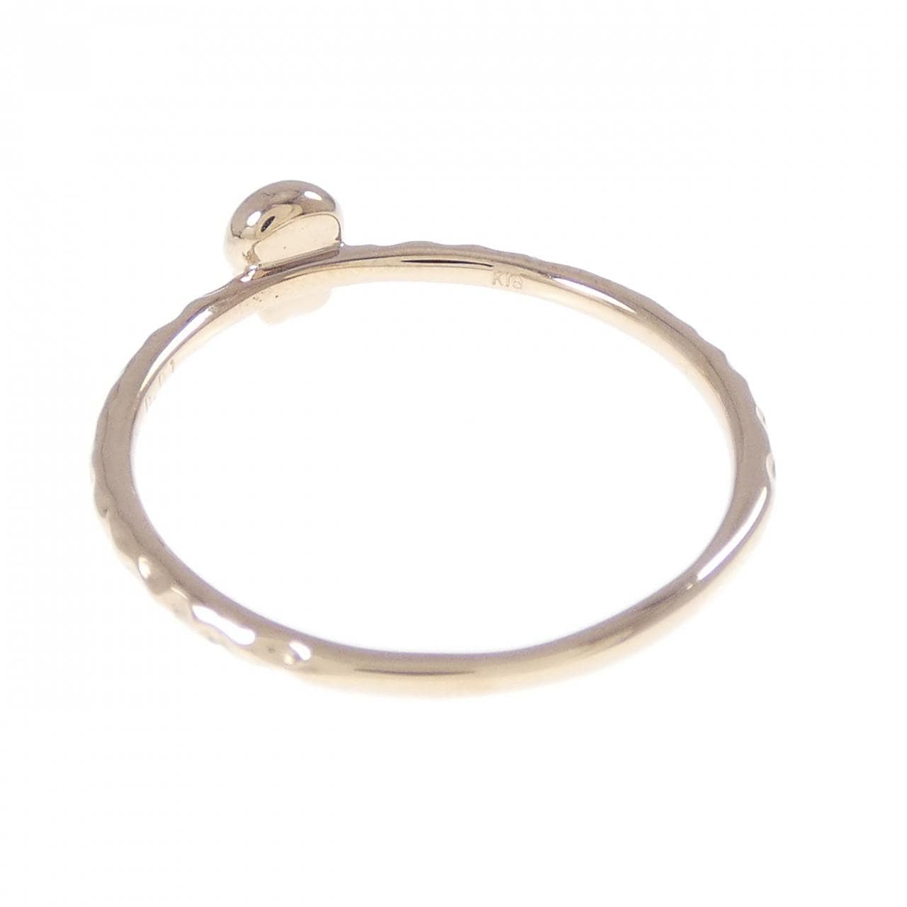 K18PG スカル ダイヤモンド リング 0.01CT