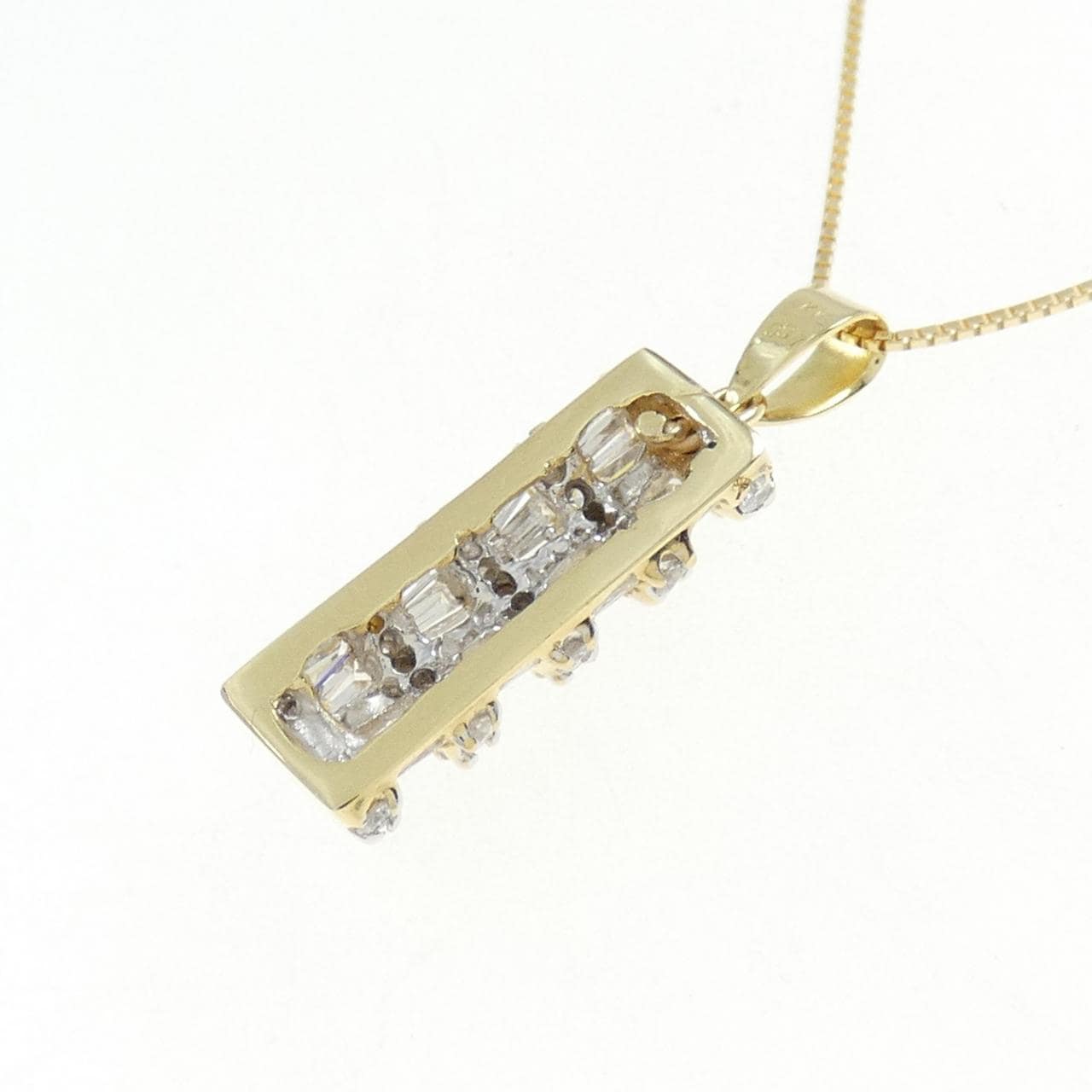 K18YG/K18WG ダイヤモンド ネックレス 0.97CT