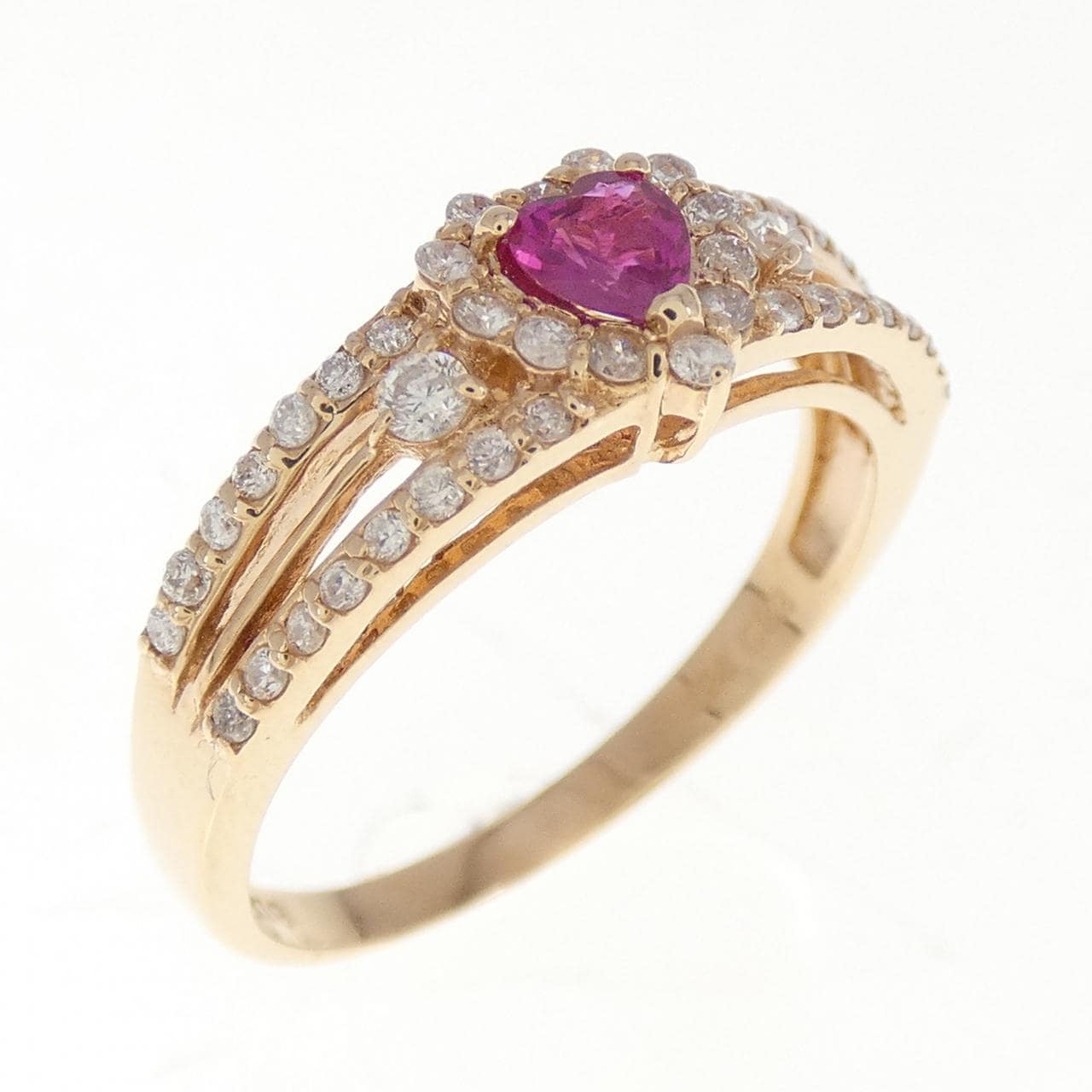 K18PG红宝石戒指0.24CT