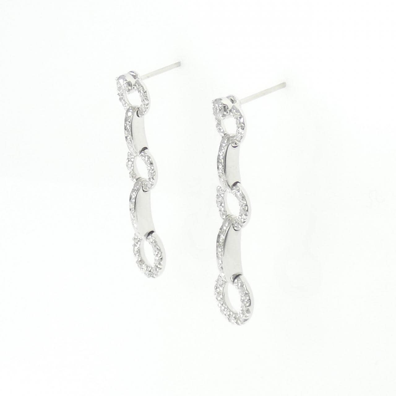 K18WG ダイヤモンド ピアス