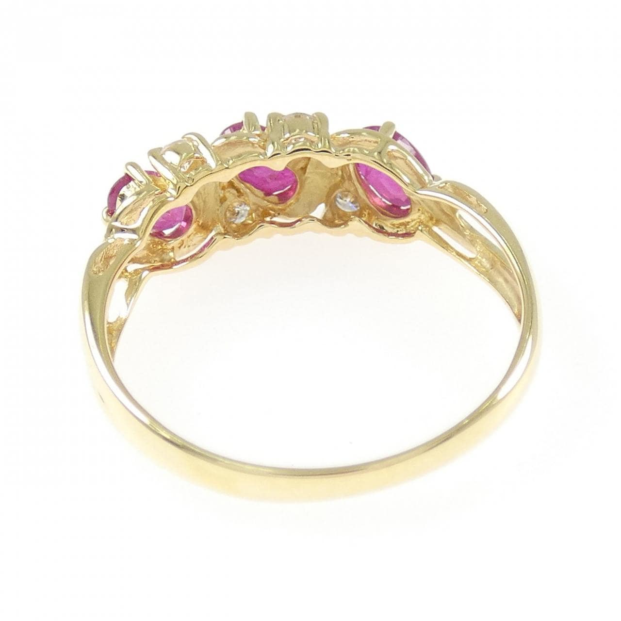 K18YG ルビー リング 1.0CT