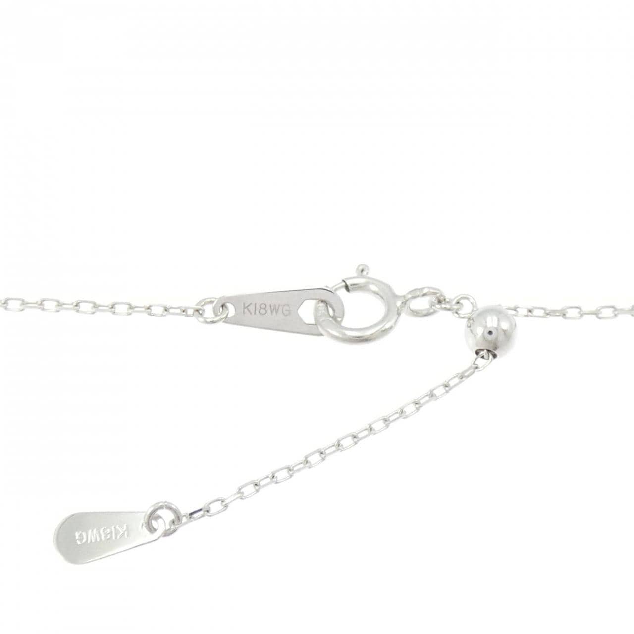 18KWG/K18WG クロス ルビー ネックレス 0.90CT