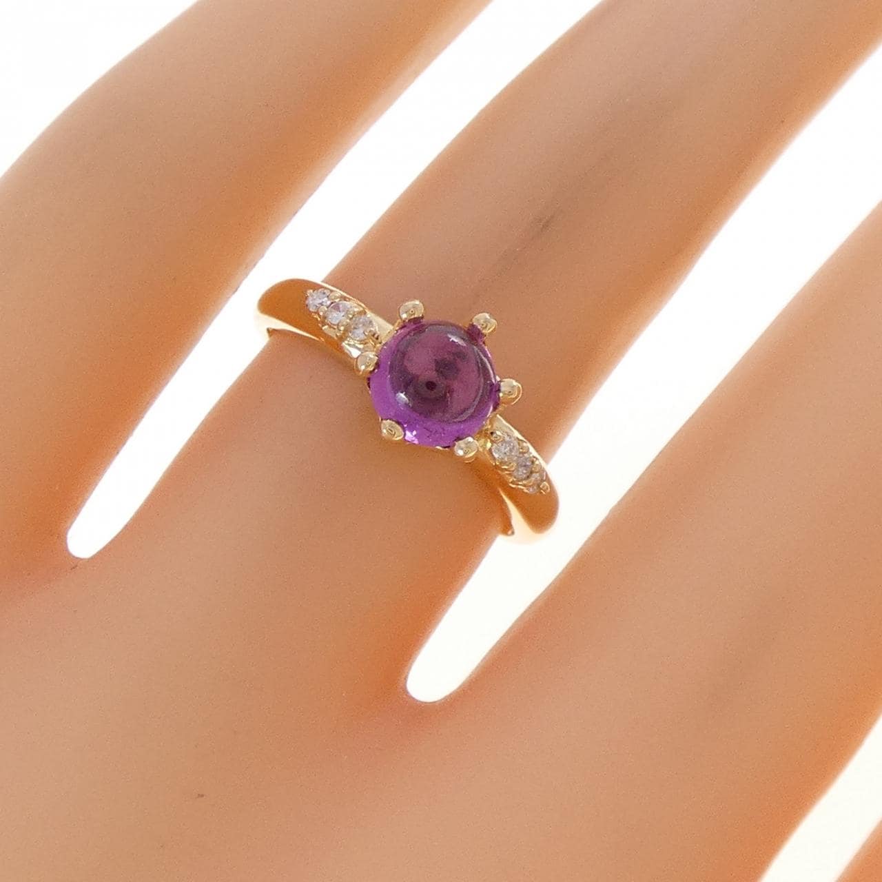 K18YG ガーネット リング