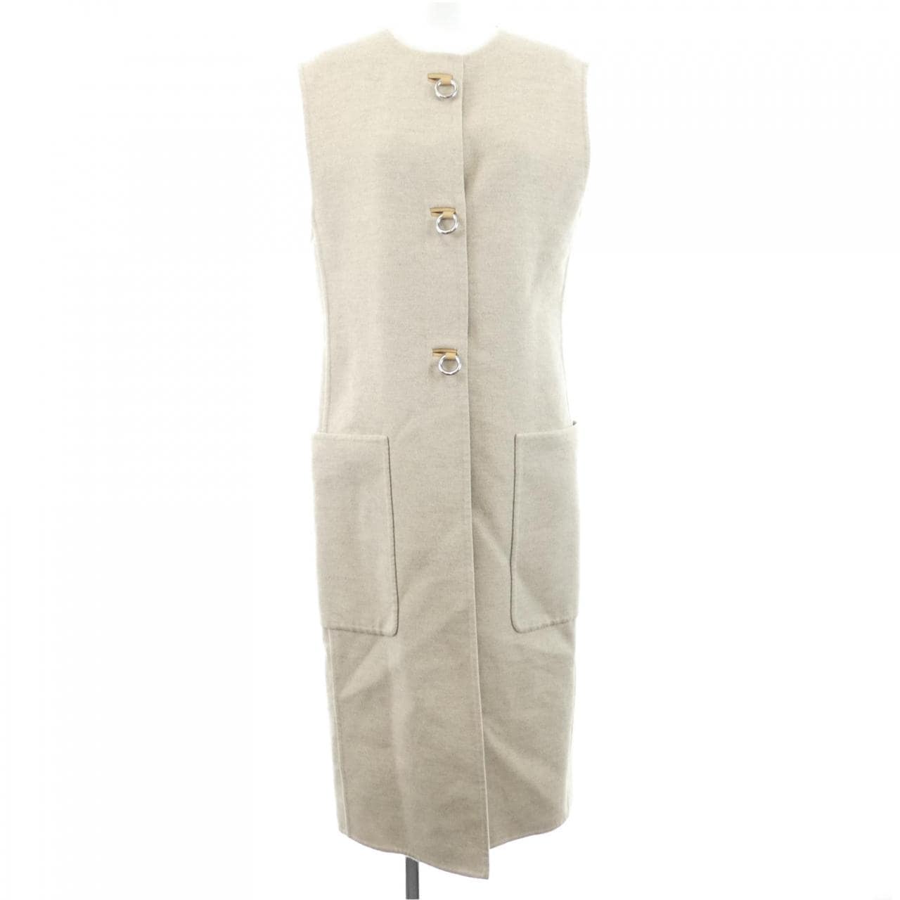 エルメス HERMES ダブルフェイスロングジレ 3E0223DZ ロングベスト