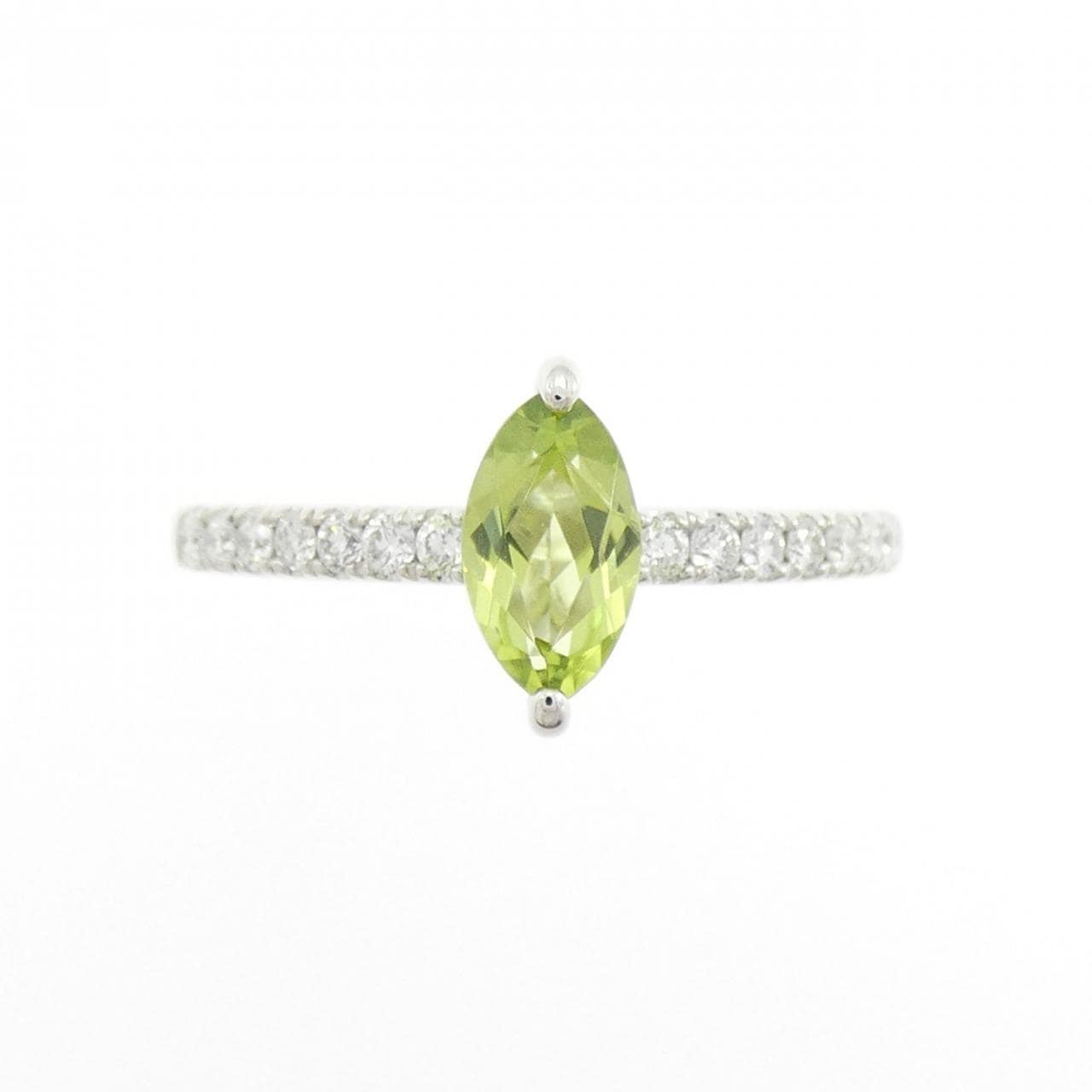 PT900 ペリドット リング 0.58CT