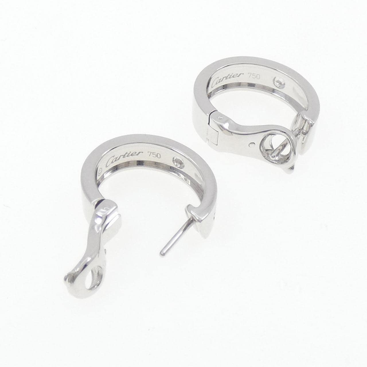 CARTIER LOVE earrings half diamond earrings