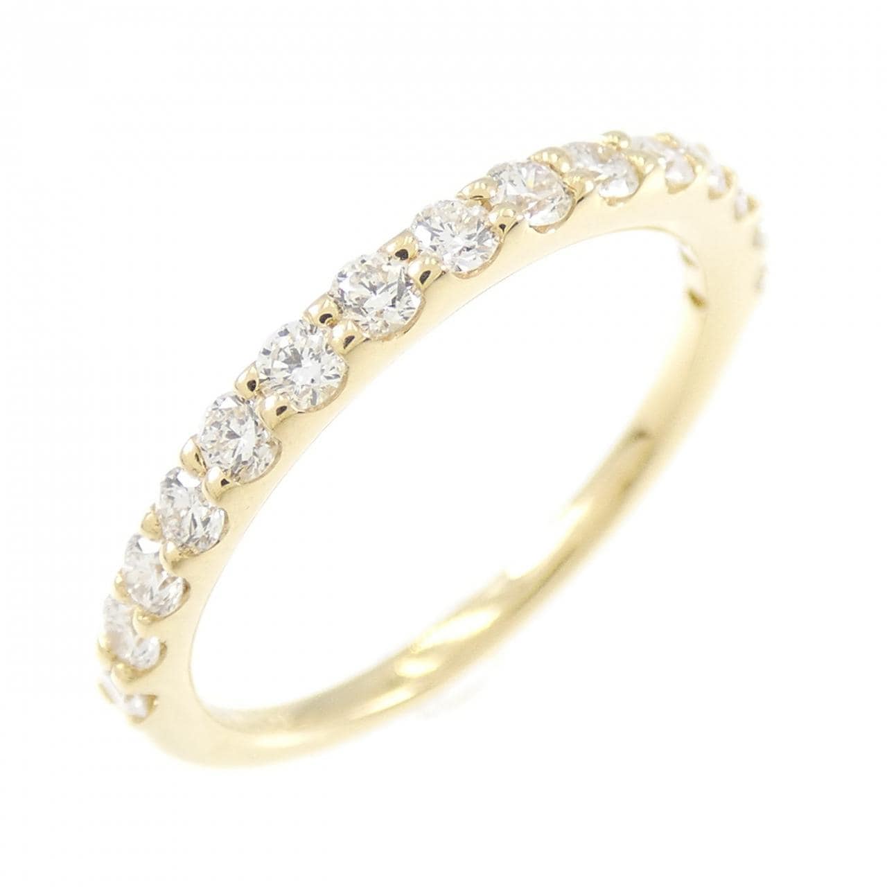 K18YG ハーフエタニティ ダイヤモンド リング 0.30CT