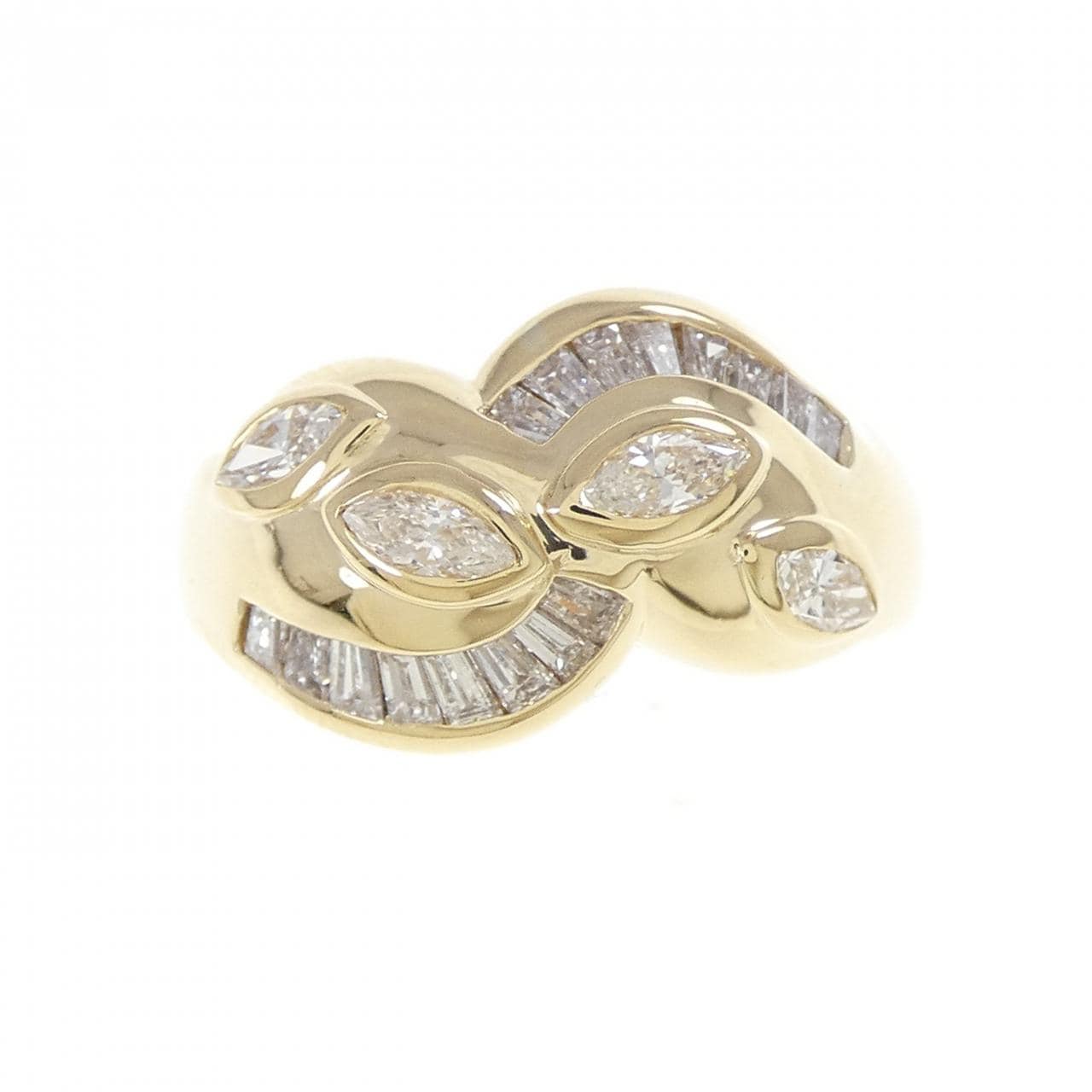 K18YG ダイヤモンド リング 0.84CT