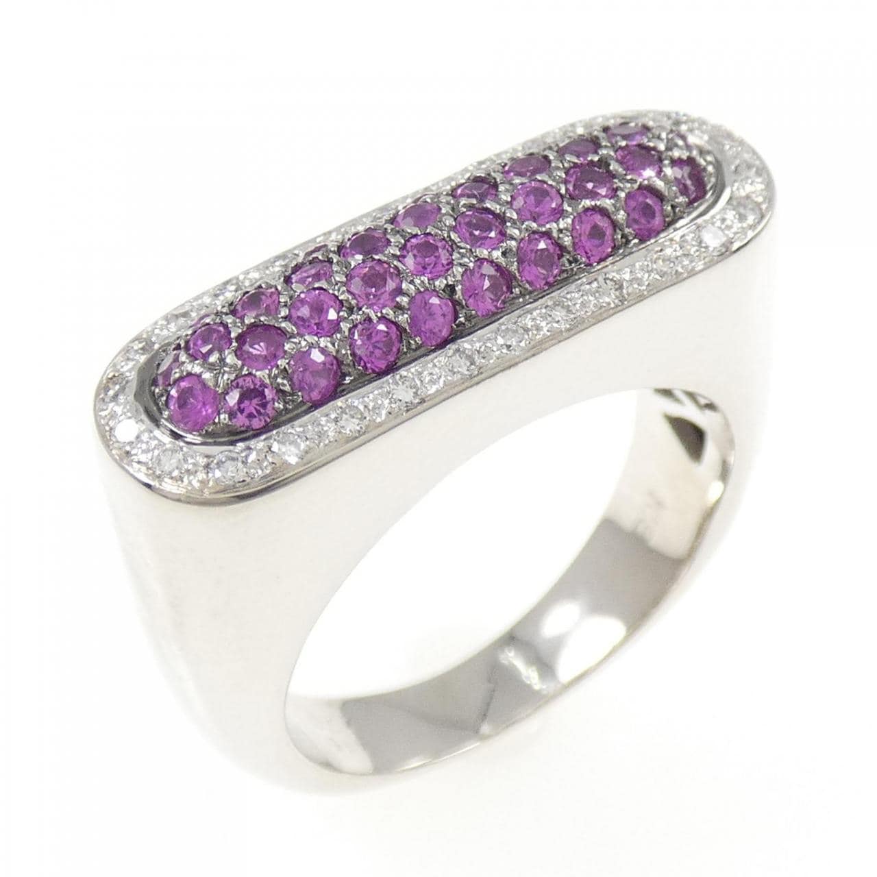 K18WG/K18BG藍寶石戒指0.70CT