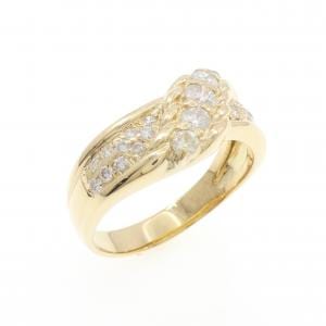 K18YG ダイヤモンド リング 0.7CT