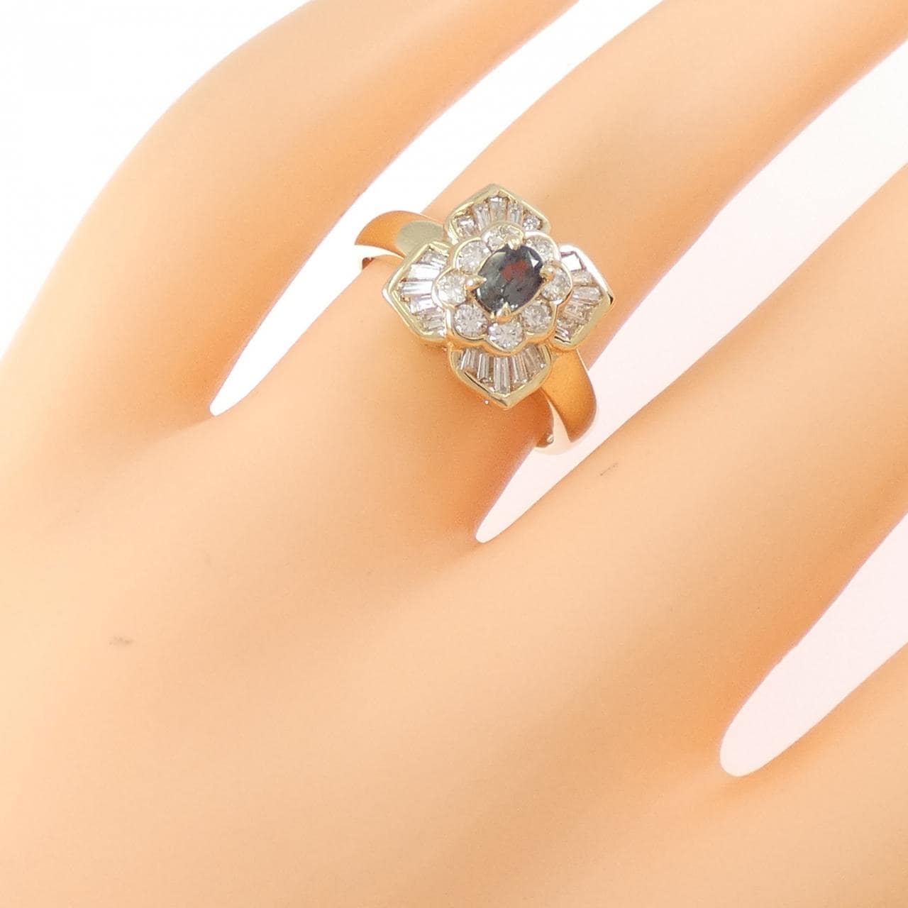 K18YG アレキサンドライト リング 0.31CT