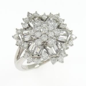 K18WG ホワイトサファイヤ リング 0.95CT