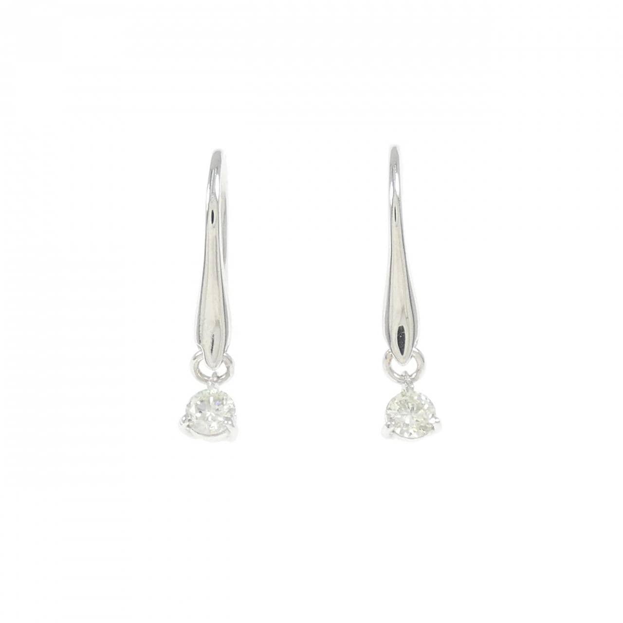 K18WG ダイヤモンド ピアス 0.20CT