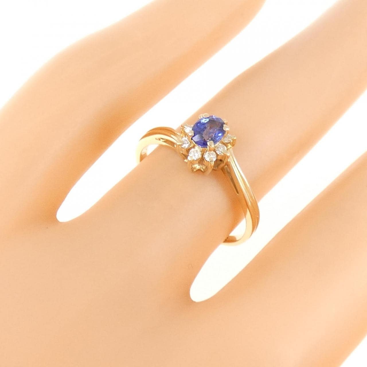 K18YG サファイヤ リング