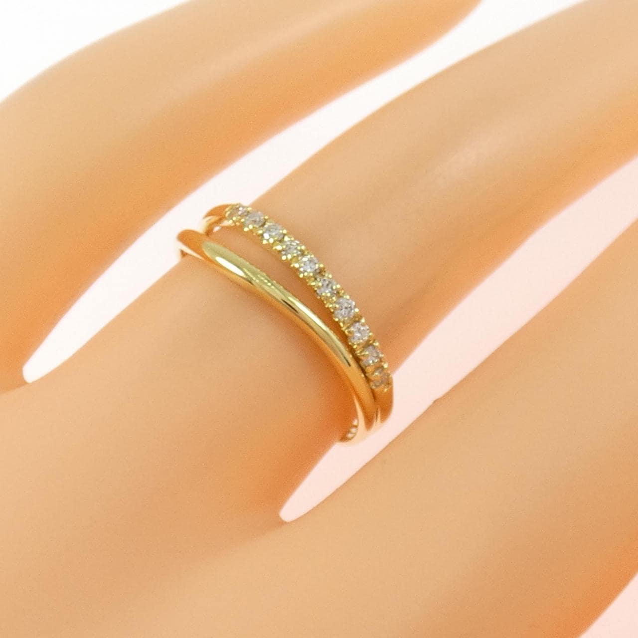 K18YG ダイヤモンド リング 0.10CT