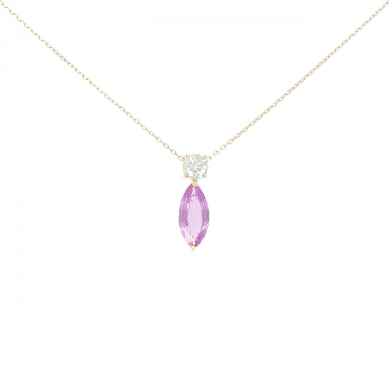 K18YG Sapphire Necklace 0.95CT