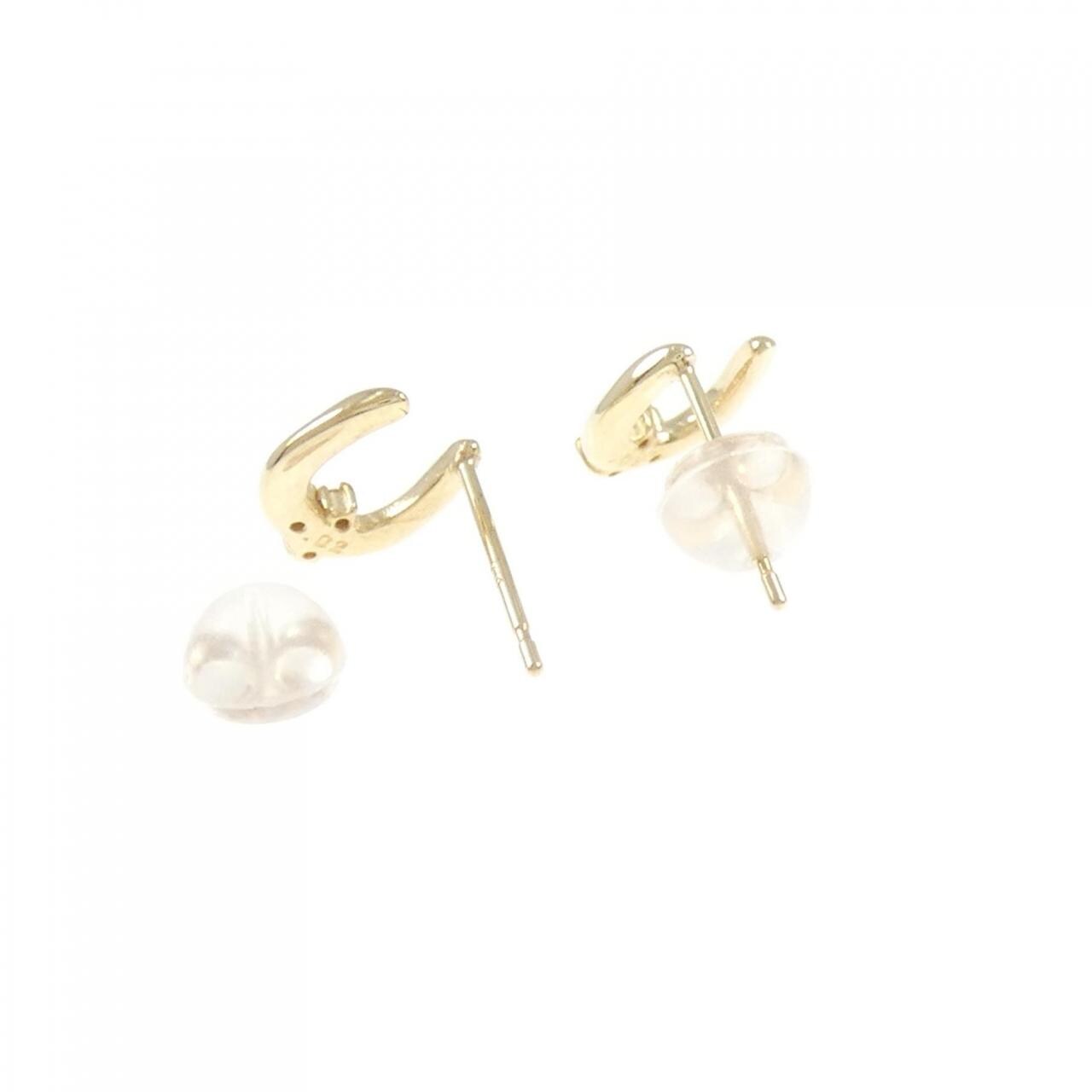 【新品】K10YG ダイヤモンド ピアス 0.04CT