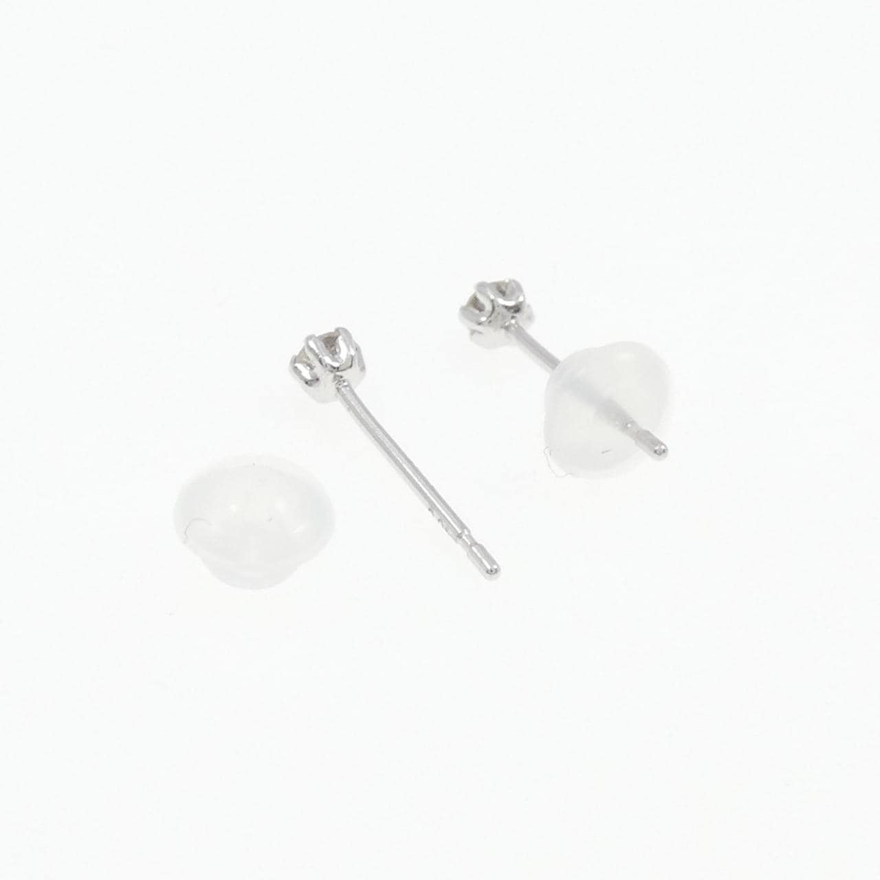 【新品】PT900 ソリティア ダイヤモンド ピアス 0.10CT