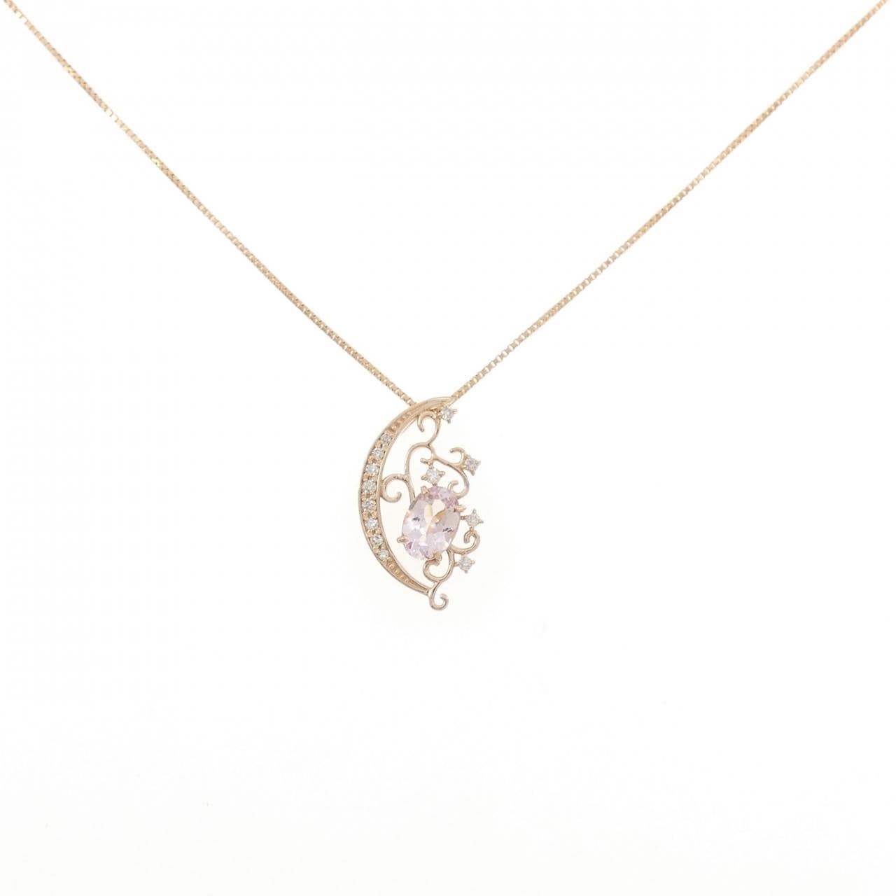 K18PG モルガナイト ネックレス 0.58CT